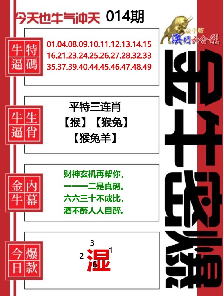 014期金牛密爆[图]